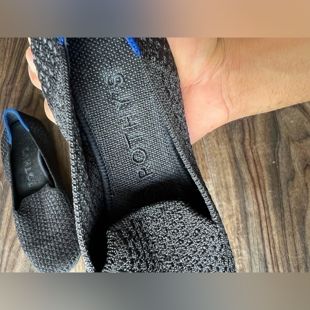 Rothy’s The Loafer in Black Honeycomb, size 7 - Picture 2 of 6